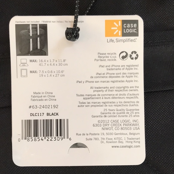 Case Logic Caselogic 17.3 Laptop Travel Case Shoulder Tech Bag - Picture 3 of 8